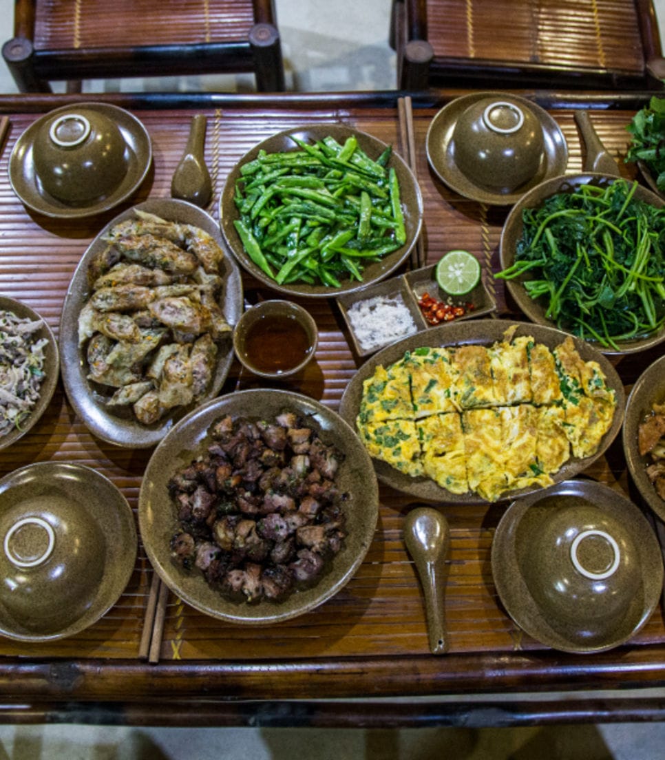 Enjoy the local cuisine of Ha Giang which has been harvested through subsistence farming