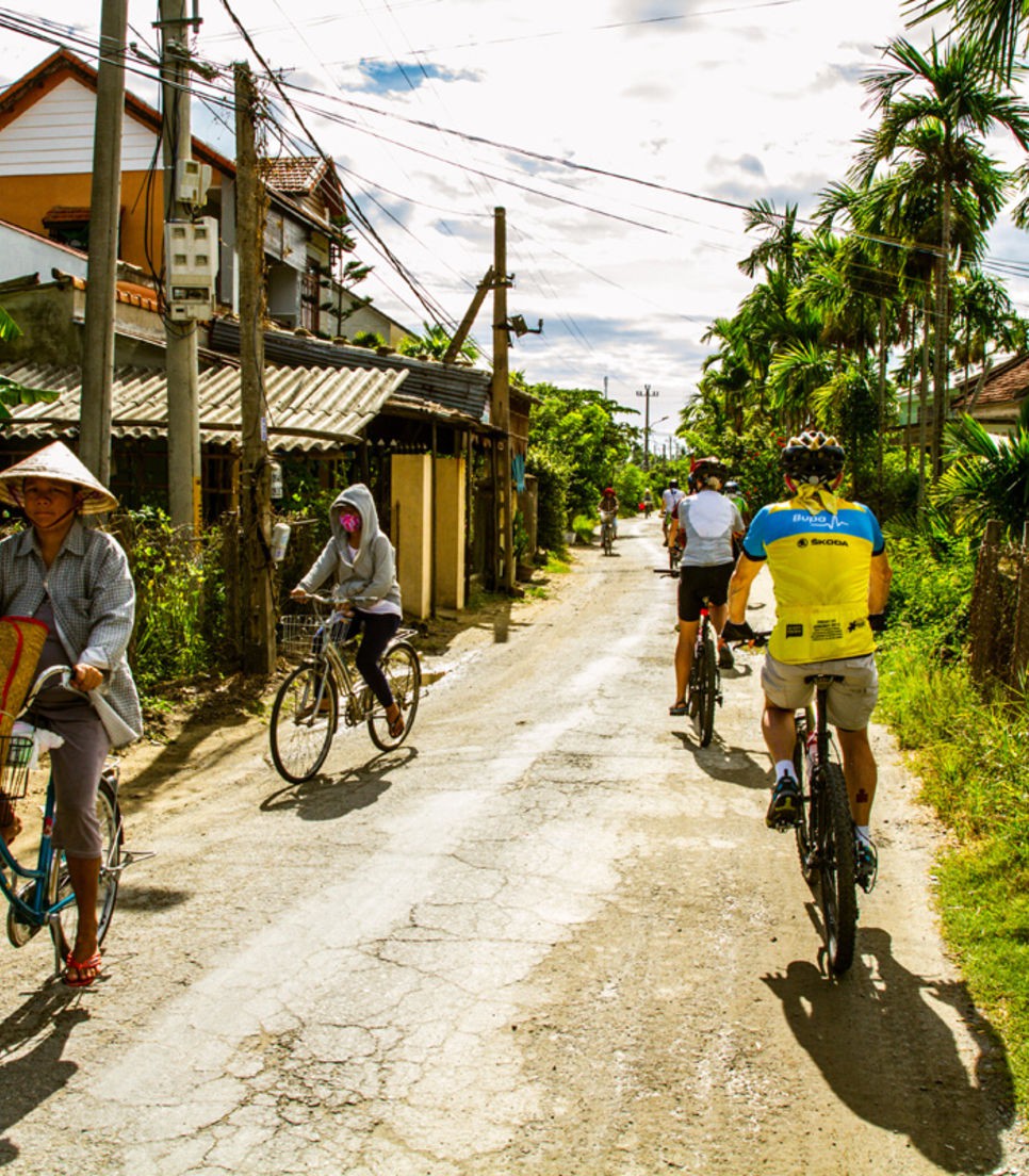 Cycle the backroads which you'll be sharing with the locals