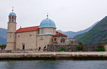 Old church building by the water