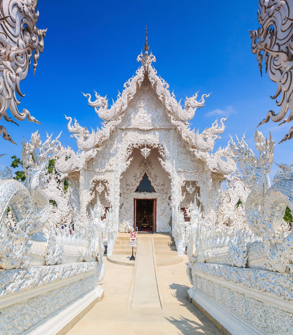 There will be plenty of natural wonders on the tour as well as manmade ones, the white temple near Chiang Rai being one such example