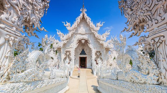 There will be plenty of natural wonders on the tour as well as manmade ones, the white temple near Chiang Rai being one such example