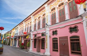 Colorful buildings of Phuket old town