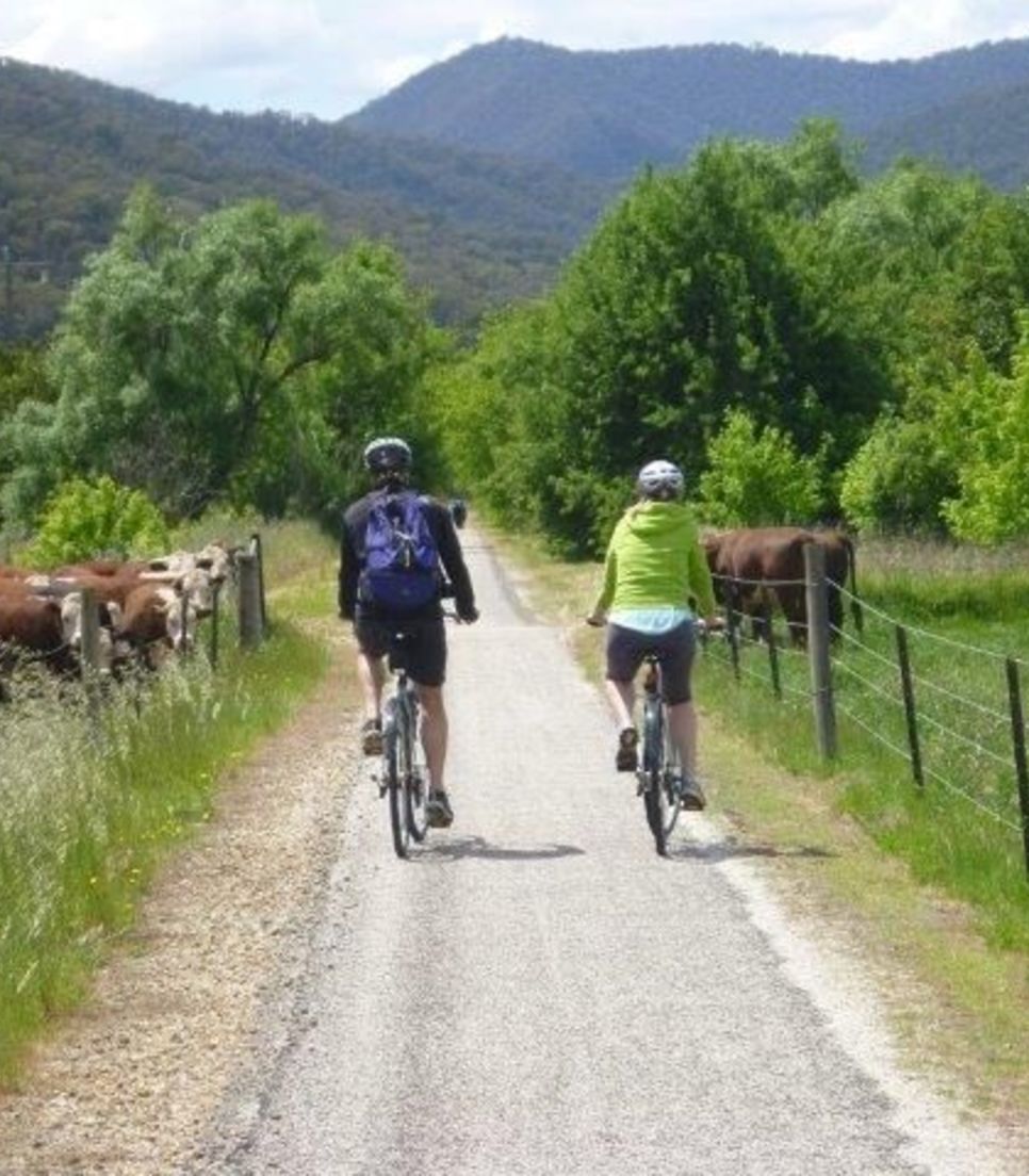 Pedal along quiet tracks as you follow the trail through glorious scenery