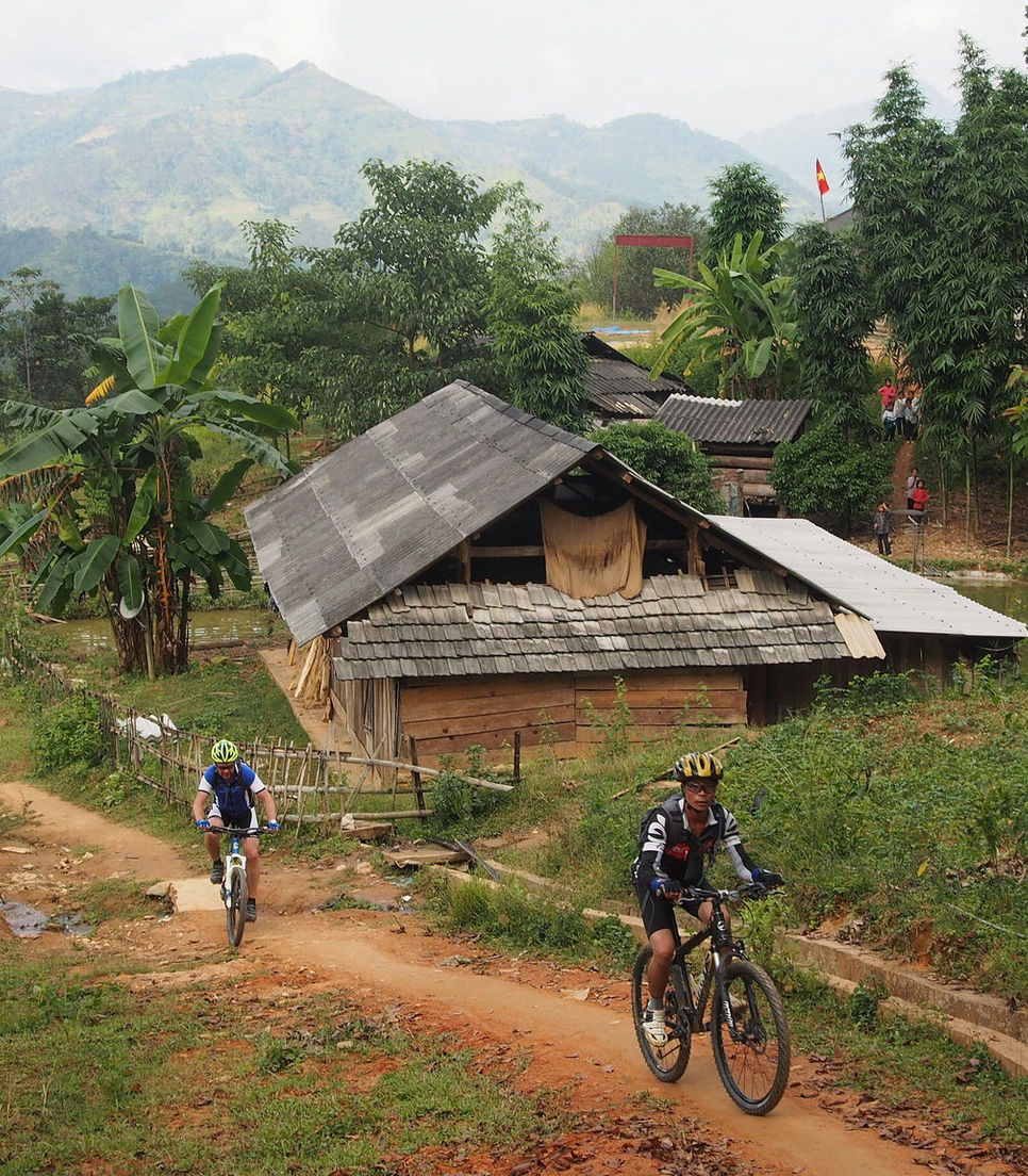 Ride on rural tracks, past villages and through lush landscapes