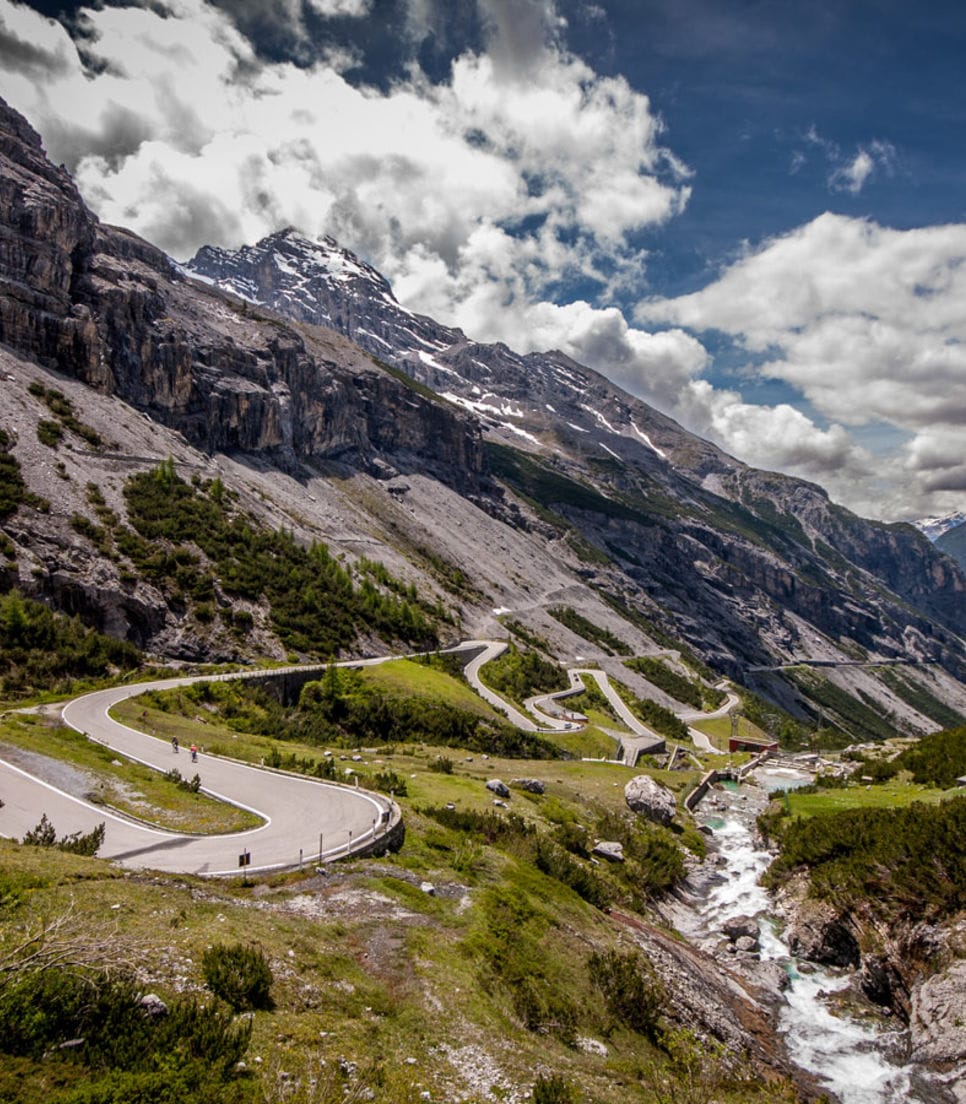 Cycle one of the highest roads in the Alps