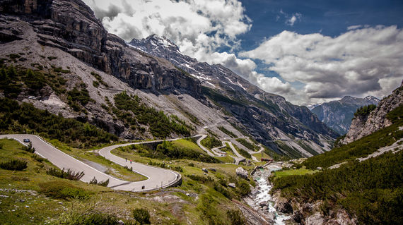 Cycle one of the highest roads in the Alps