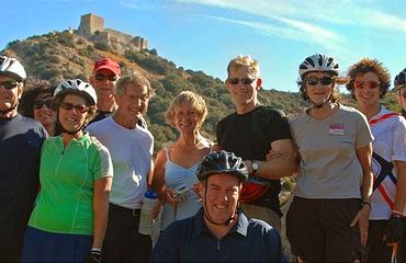 Group of cyclists posing for photo