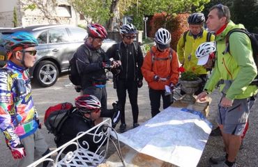 Cyclists talking