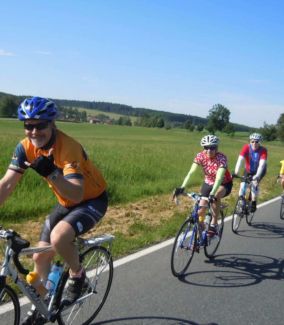 Enjoy like-minded company as you cycle through Germany and the Czech Republic