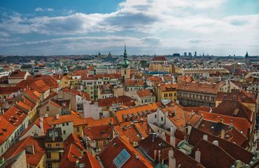 Aerial view of Munich old town