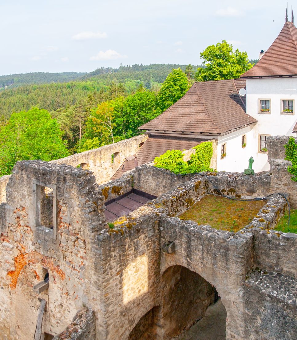 Visit the gothic Landstejn Castle on day 5 with lovely views over Czech Canada
