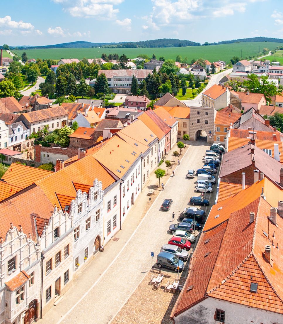 The renaissance buildings of Slavonice