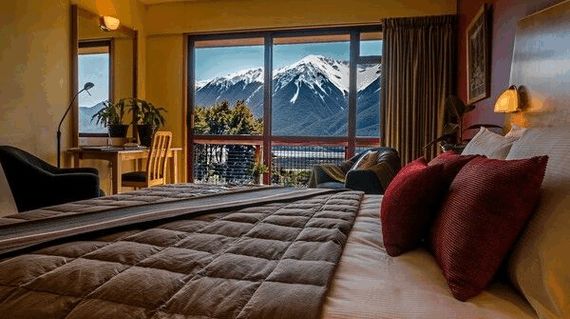 Nestled in mountain beech forest, at the base of the Southern Alps, walk from your room into a natural paradise of tussock clearings, moss-lined stream