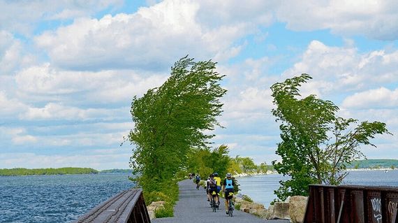 Ride on this fantastic former rail trail across beautiful Lake Champlain