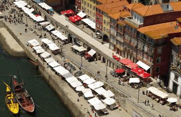 Views from bridge in Porto