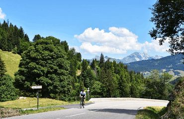 Road biking with hills, mountains and greenery