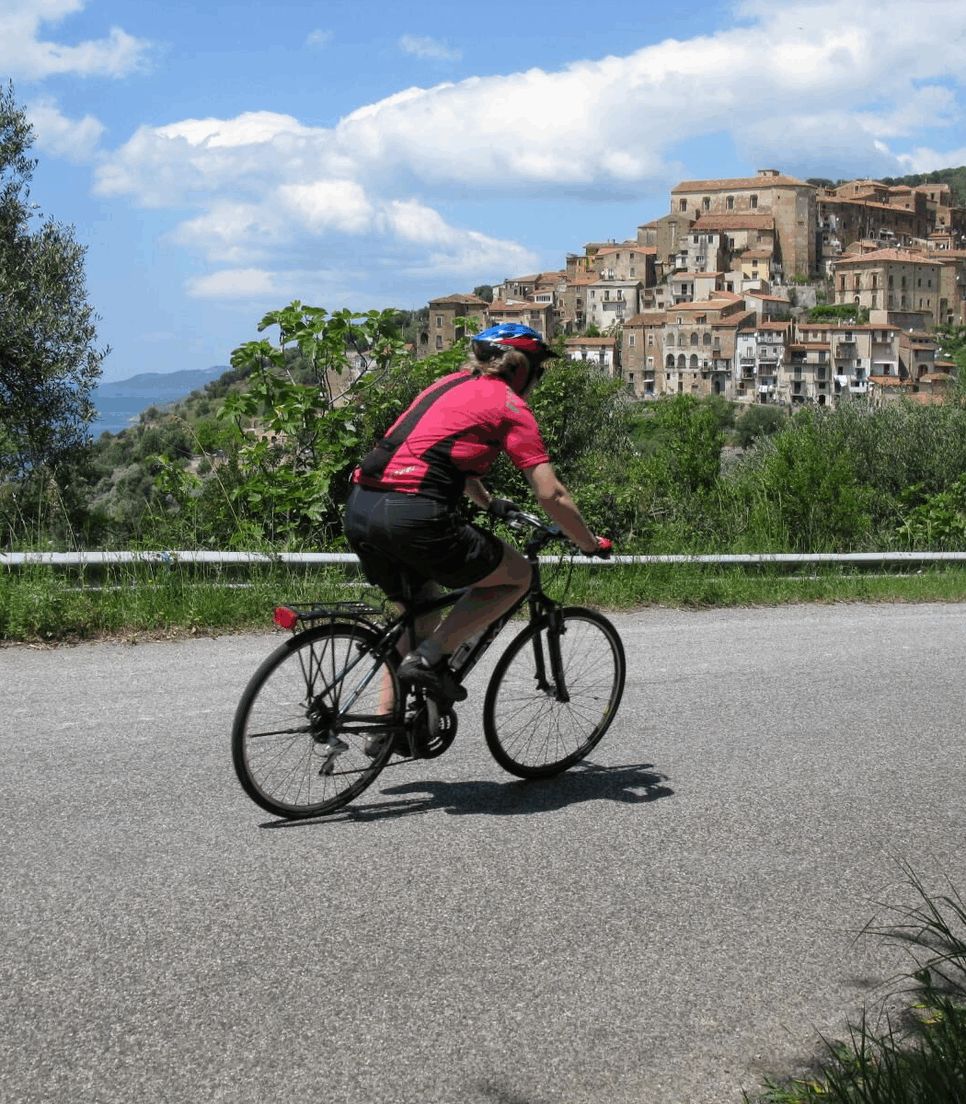 Pedal along quiet roads with ancient vistas