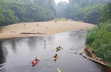 Kayaking on the river