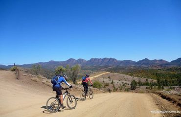 Cyclists with views of Ranges