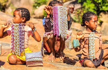 Children with weaving