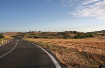 Road and countryside of Tuscany
