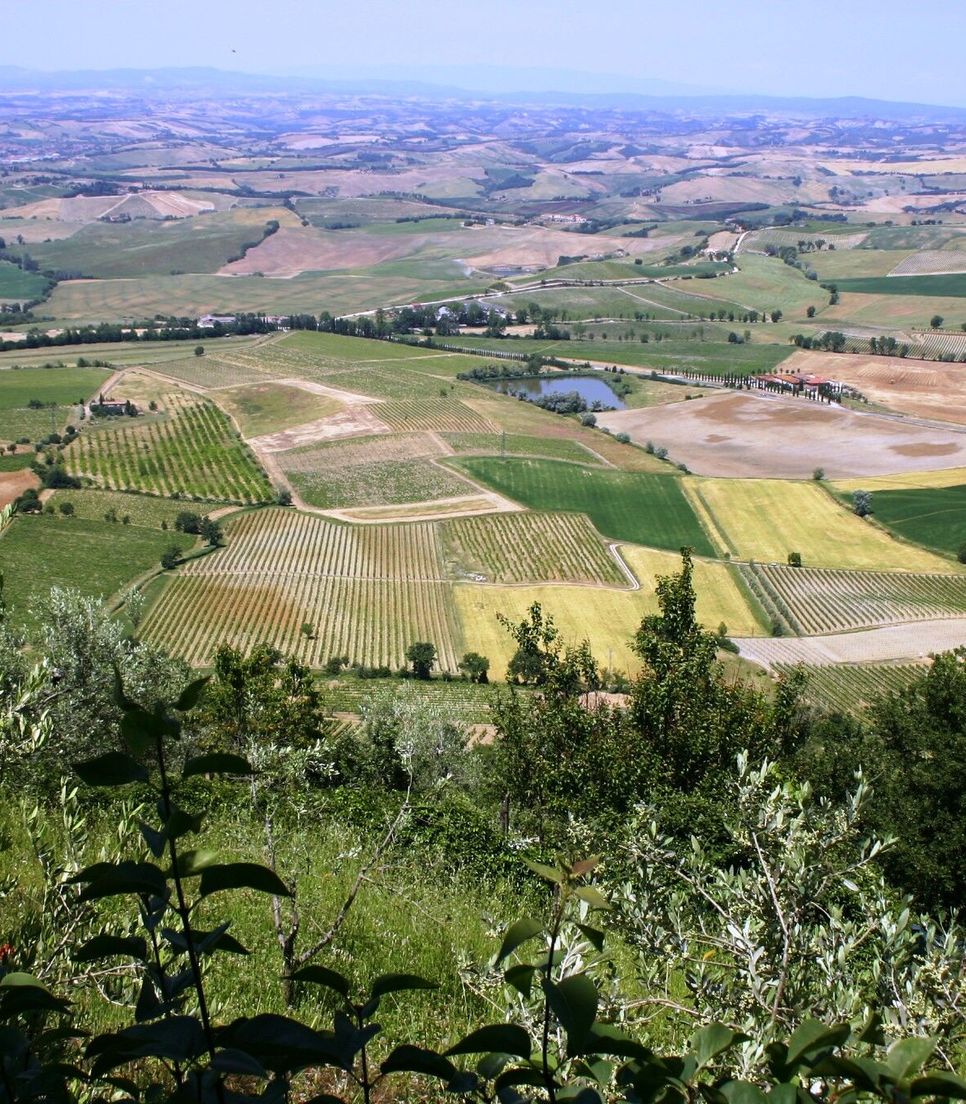 Bike up to Montalcino and be rewarded with fantastic views