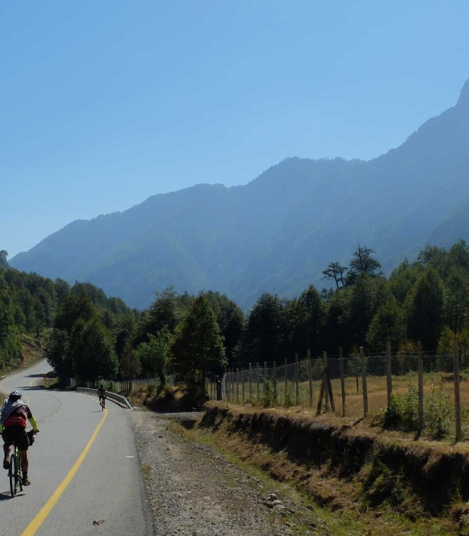 Pedal along the mountain-lined roads