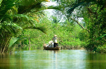 Boat on Mekong Delta
