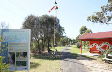 Rail Trail sign in Bairnsdale