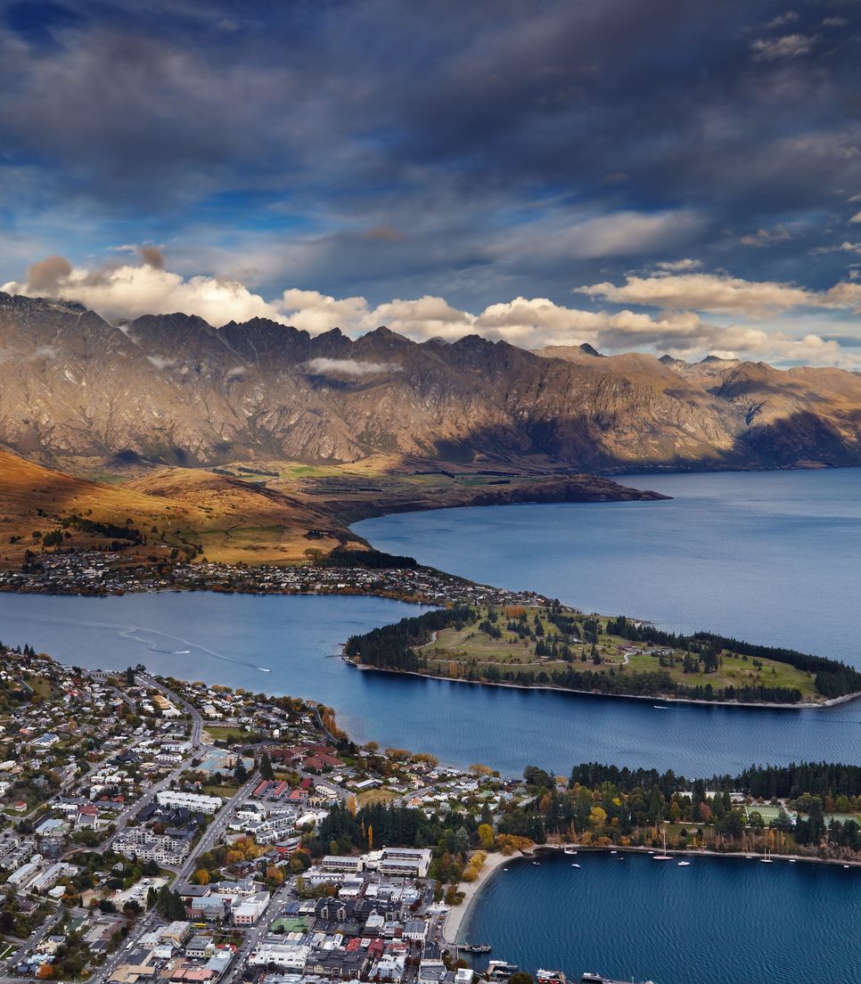 Start the tour in Queenstown and do some cycling around its great lakes
