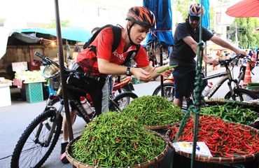 Red and green chilis