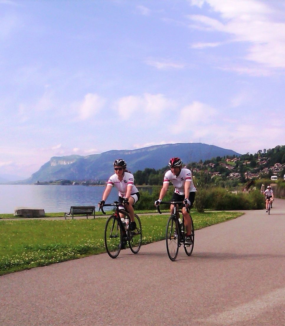 Take your time and appreciate the beauty of the lake as you pedal along