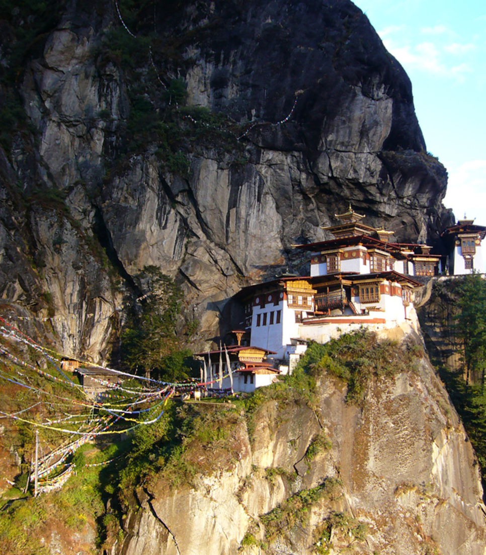 Marvel at dzongs that hang from cliffs and some built without nails