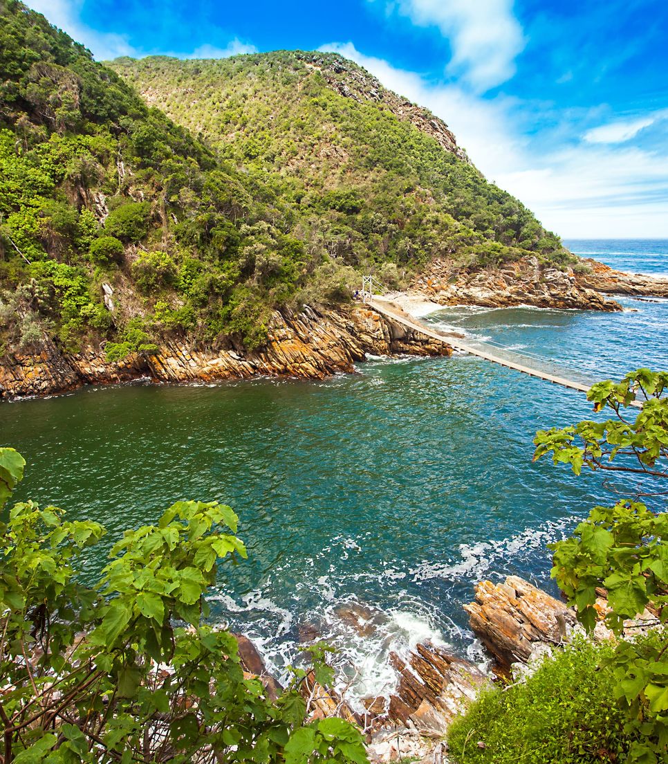 Stop to explore the national park by foot and perhaps take a dip in the Indian Ocean