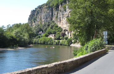 River next to stone bridge