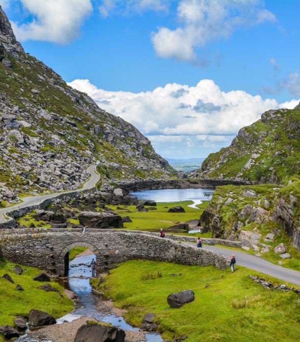Cycle through this narrow mountain pass which was formed 25,000 years ago during Ireland's last ice age