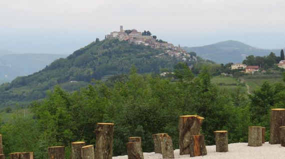 Visit the scenic hilltop village of Motovun, perched high up with fantastic views
