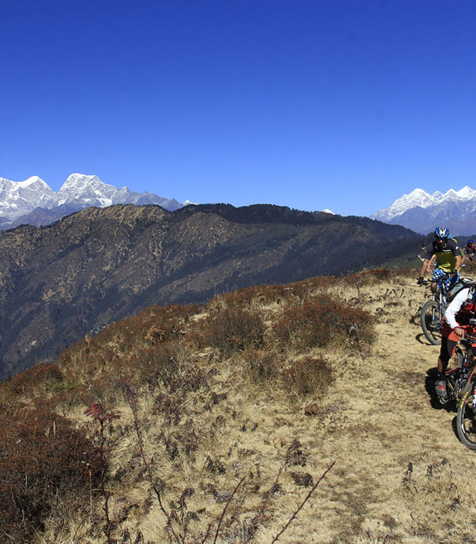 Unbelievable vistas as you bike tour Nepal