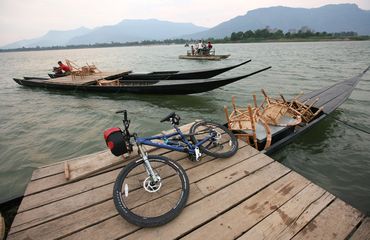 Bike on a boat dock