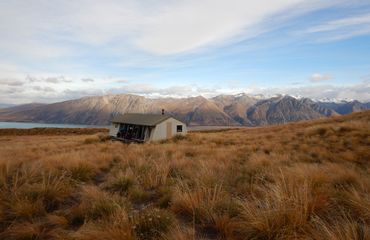 Hut in landscape