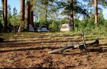 Campsite and bike