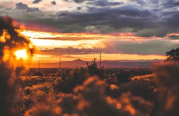 Sunset over New Mexico landscape