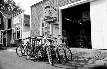 Bikes outside a shop