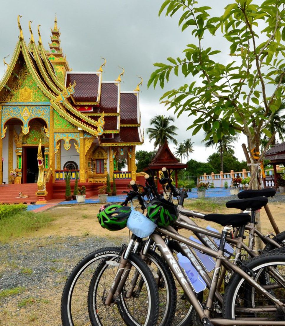 Stop and see the beautiful temples in this predominantly Buddhist part of the country
