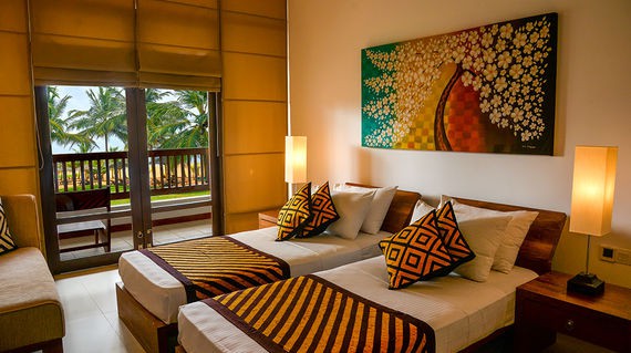 Brush off any jet lag or stress from transit in the gorgeous accommodations of your first night in Sri Lanka