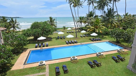 Indulge in the luxurious surroundings of this beach side resort before bidding Sri Lanka adieu.