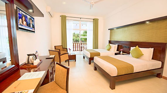 Indulge in the luxurious surroundings of this beach side resort before bidding Sri Lanka adieu.